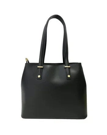 Geanta dama din piele naturala  Rosina, Negru, 33 x 27,5 x 14 cm