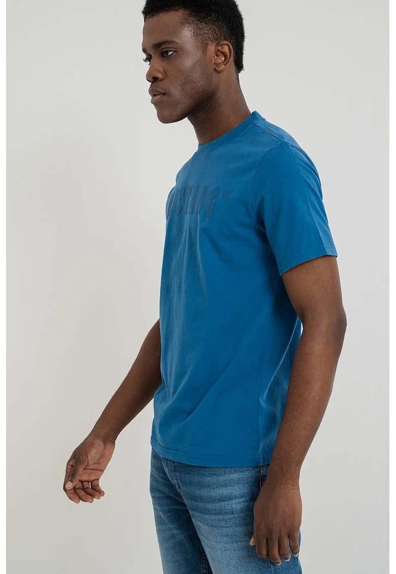 Tricou din bumbac cu imprimeu logo Austin, Albastru inchis