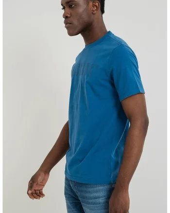 Tricou din bumbac cu imprimeu logo Austin, Albastru inchis