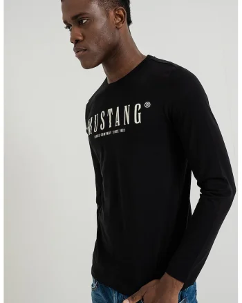 Bluza cu imprimeu logo Asheville, Alb/Negru