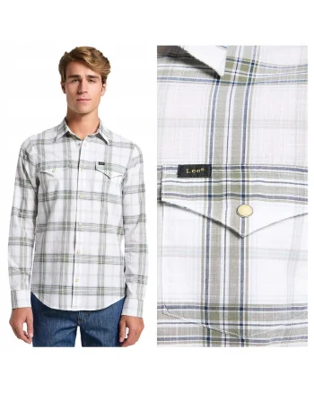 Camasa Barbati,  Clean Regular Western Shirt, Regular Fit, Design Clasic, Maneci Lungi, Cu Guler, Cu Nasturi, Bumbac, M INTL, Gri