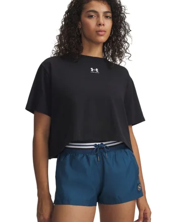 Tricou crop Rival Boxy, Negru
