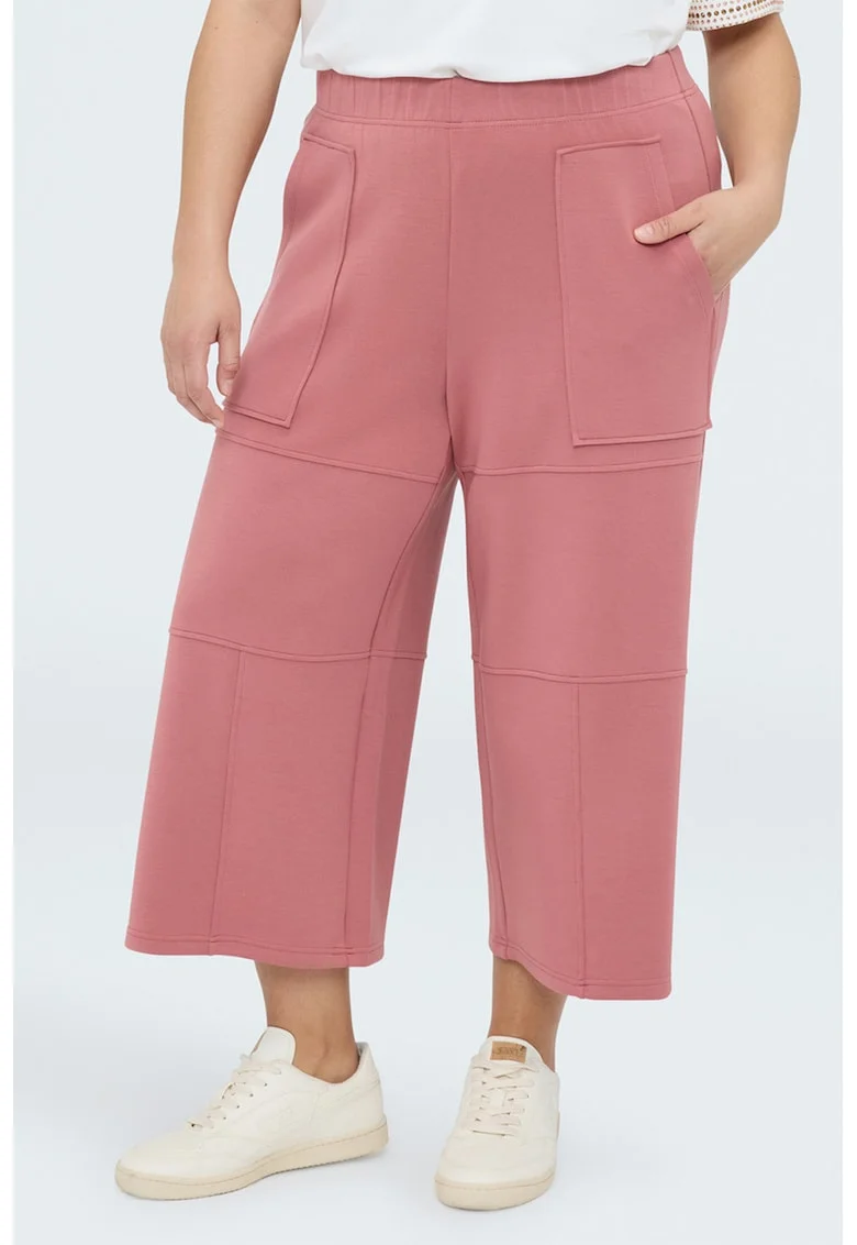 Pantaloni drepti cu buzunare laterale, Roz aprins