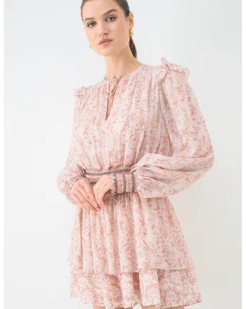 Rochie scurta evazata, Albastru inchis/Rosu stins/Alb murdar