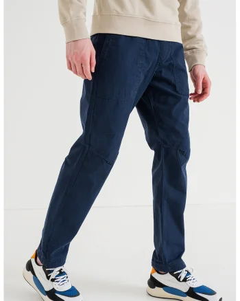 Pantaloni Chino din bumbac organic, Bleumarin