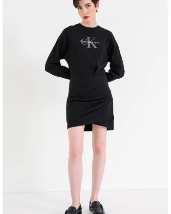 Rochie mini cu aspect 2in1, Negru/Gri inchis