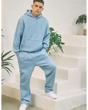 Pantaloni lejeri de trening cu buzunare, Albastru lavanda