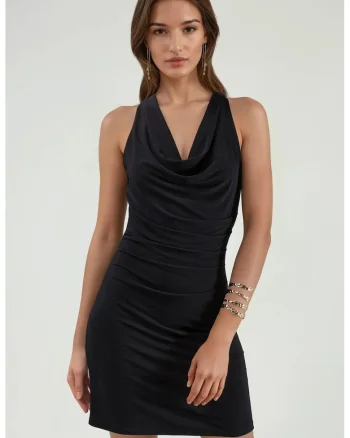Rochie Mini dama,  Negru, Jerseu