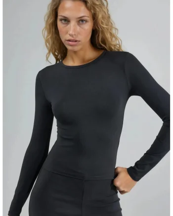 Bluza dama,  slim fit, negru, din jerseu