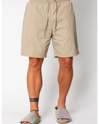 Pantaloni scurti din fas Taupe 17113, Bej inchis
