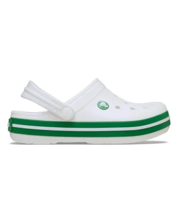 Saboti  Crocband Kid's New Clog 38-39 EU - J6 US Alb - White/Green Ivy