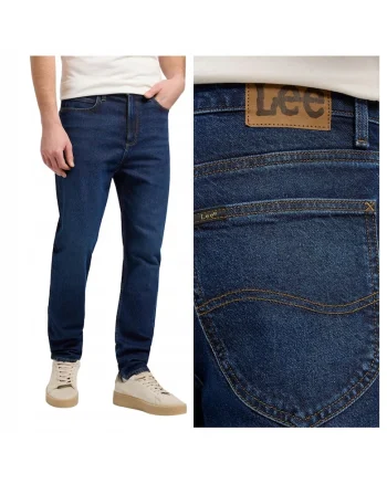 Blugi barbati  Austin, slim fit, 5 buzunare, bumbac, albastru, Albastru