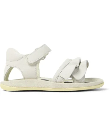 Sandale din piele cu velcro Bicho, Alb/Alb murdar
