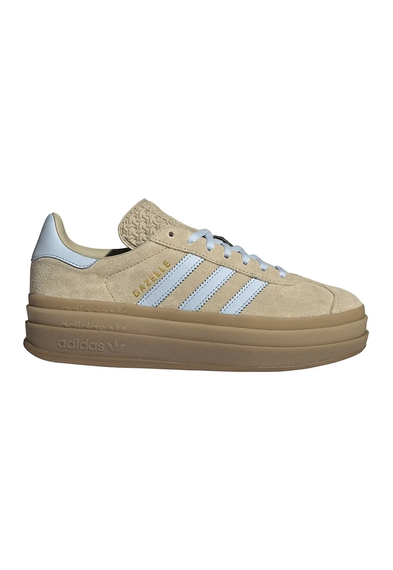 Pantofi sport Gazelle Bold de piele intoarsa, Albastru pastel/Caramel/Bej deschis