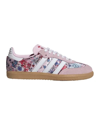 Pantofi sport Samba cu garnituri din piele intoarsa si model, Albastru inchis/Caramel/Roz prafuit