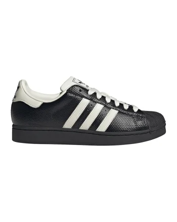 Pantofi sport Superstar II din piele, Negru/Alb murdar