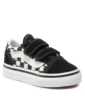 Pantofi copii,  Old Skool V, piele naturala, negru/alb