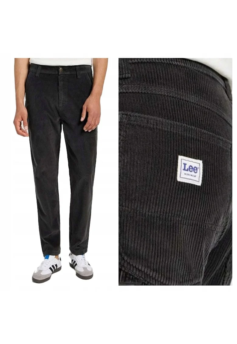 Pantaloni Barbati,  Carpenter, Lungi, Straight Fit, Talie Medie, 5 Buzunare, Fermoar, Bumbac, W33-L32 US, Gri