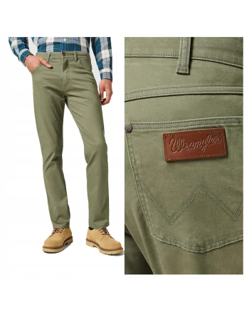 Pantaloni  Larston, bumbac, verde, Verde