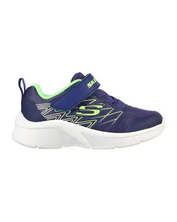 Pantofi sport cu velcro Microspec-Texlor, Verde electric/Bleumarin