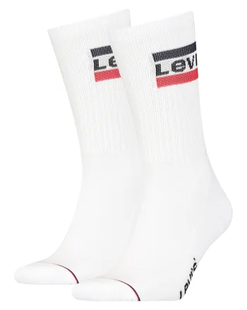 Set de sosete lungi unisex - 2 perechi, Alb optic