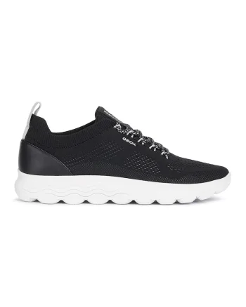 Pantofi sport din plasa tricotata cu logo, Negru stins