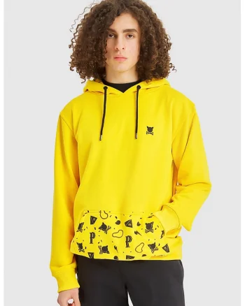 Hanorac unisex cu buzunar kangaroo, Galben