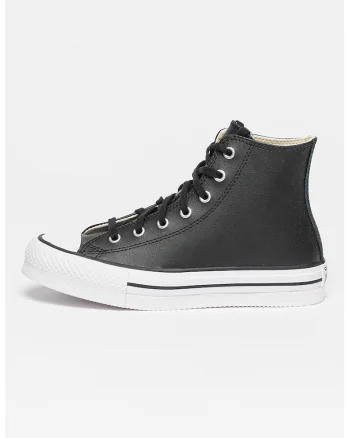 Pantofi sport de piele Chuck Taylor All Star Eva Lift, Alb/Negru