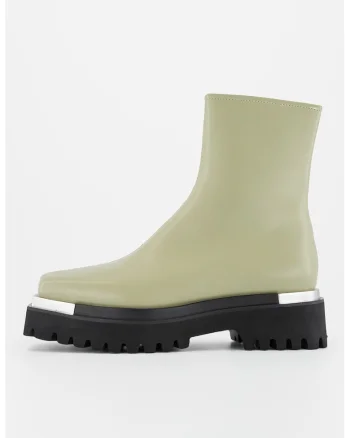 Ghete de piele ecologica cu aspect masiv, Verde sparanghel