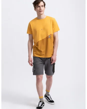 Tricou unisex regular fit cu doua nuante, Galben