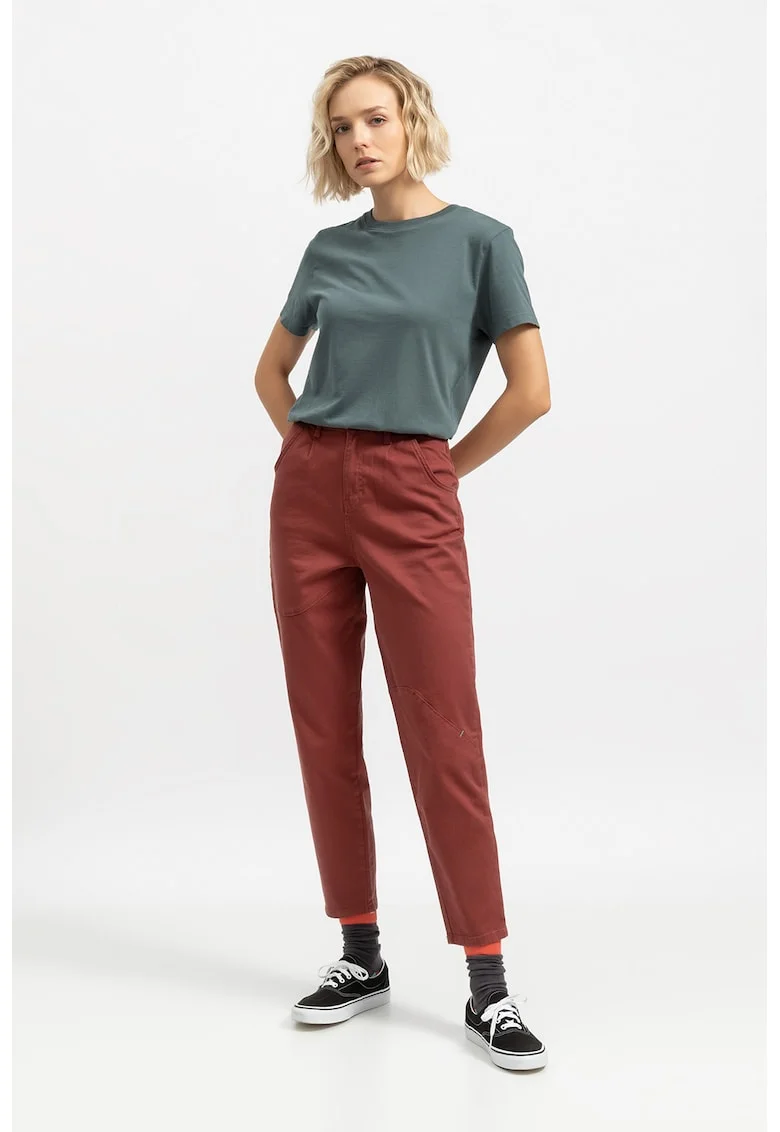Tricou unisex cu decolteu la baza gatului, Gri carbune