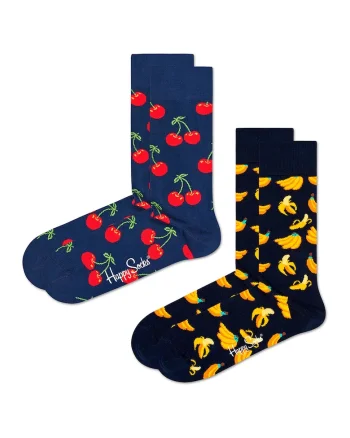 Set de sosete scurte unisex cu imprimeu - 2 perechi, Multicolor