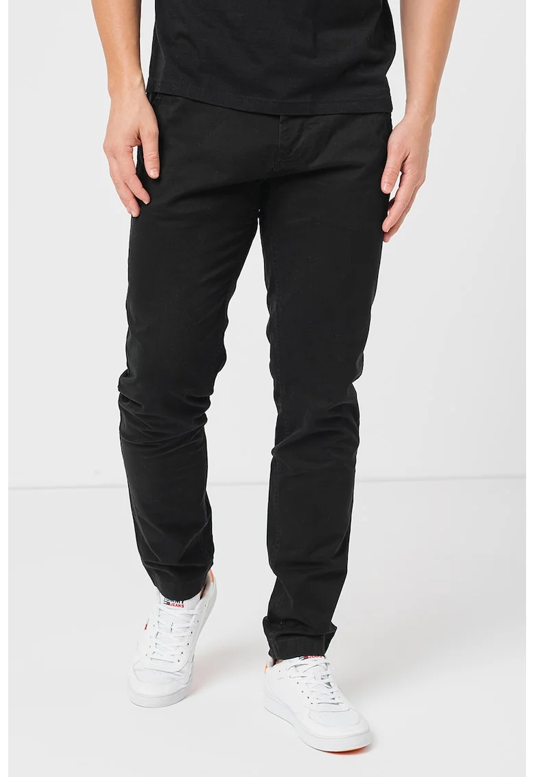 Pantaloni chino slim fit Scanton, Negru