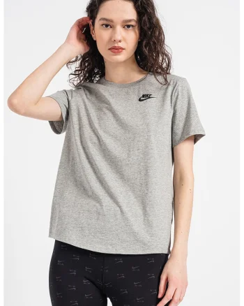 Tricou cu decolteu la baza gatului Sportswear Club Essentials, Gri melange