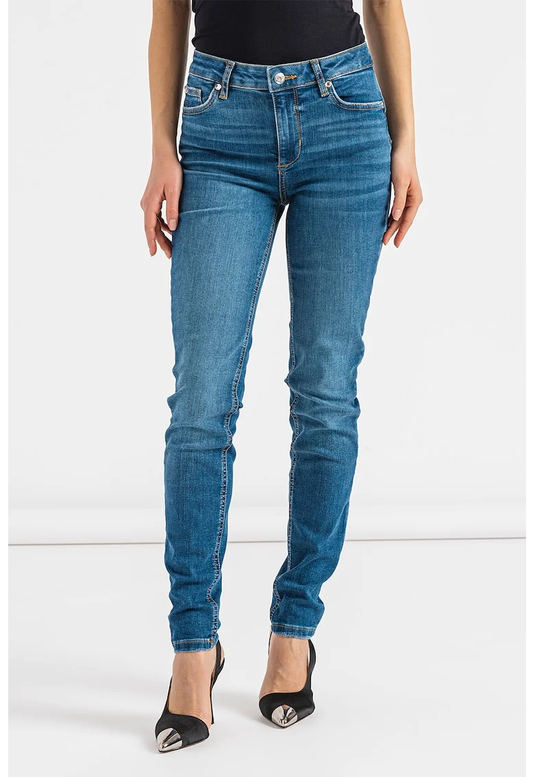 Blugi skinny cu 5 buzunare, Albastru