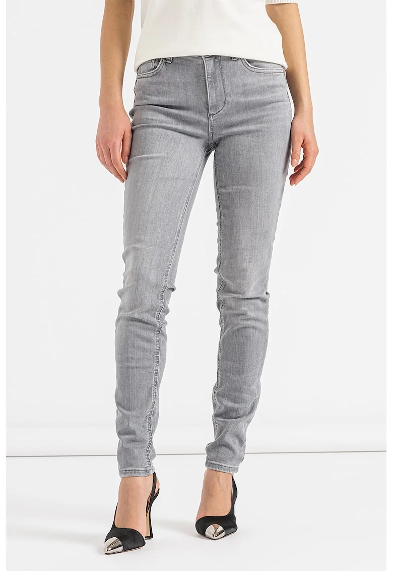 Blugi skinny cu 5 buzunare, Gri deschis