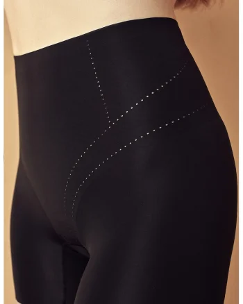 Colanti scurti modelatori cu talie inalta, Negru