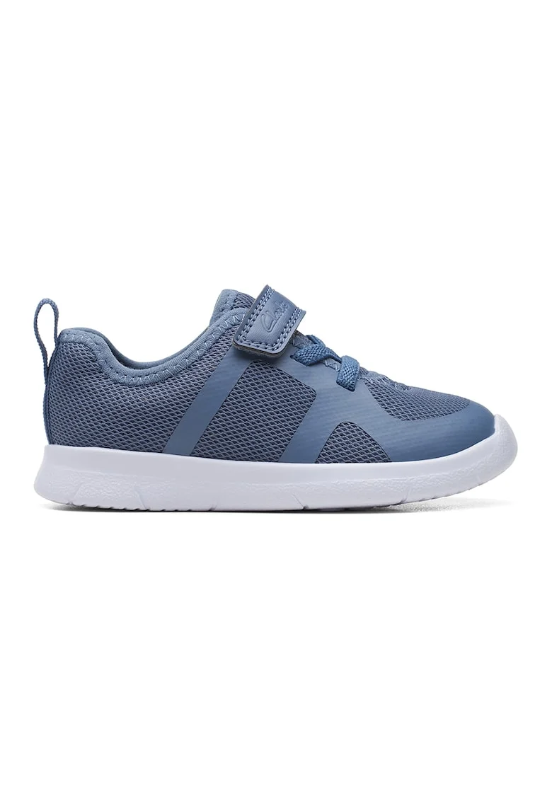 Pantofi sport de plasa tricotata cu velcro Ath Flux, Albastru deschis