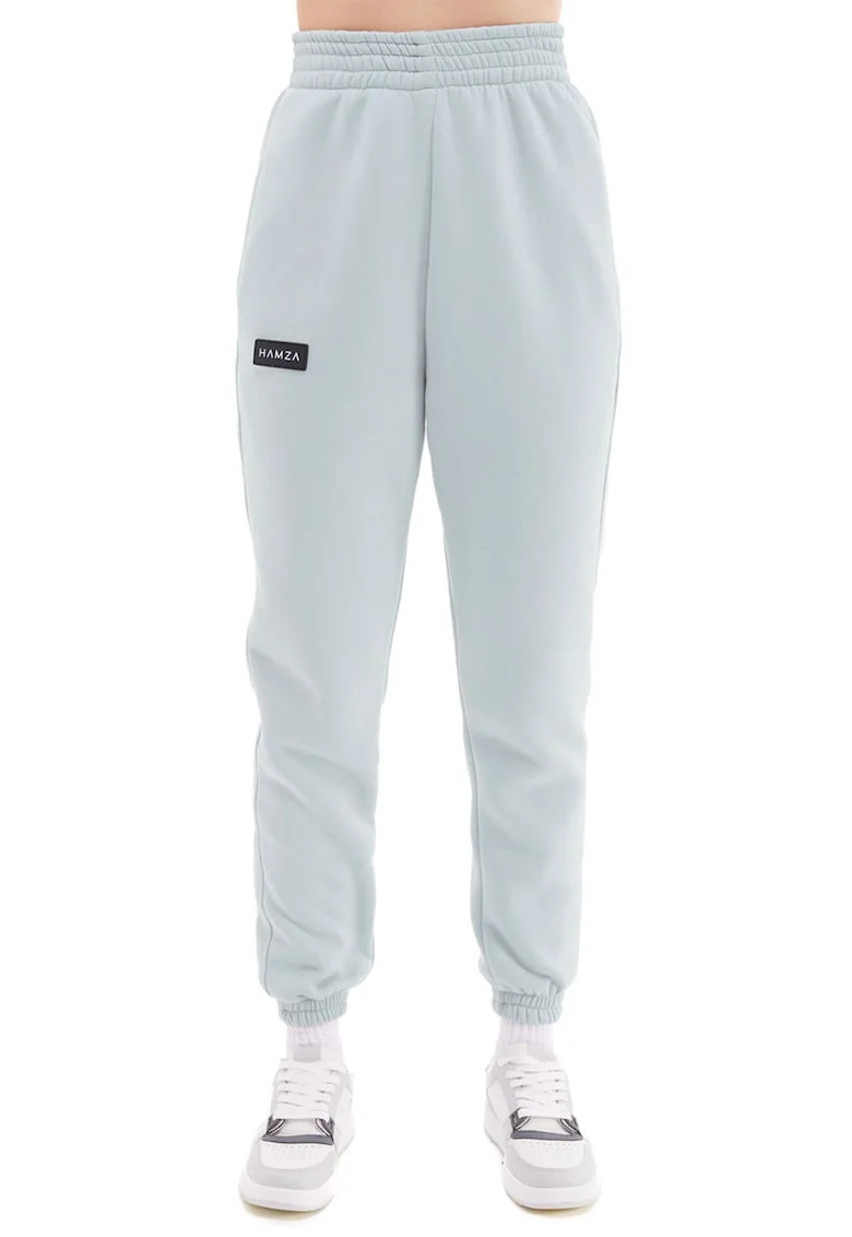 Pantaloni sport cu talie inalta Feel, Gri cenusiu