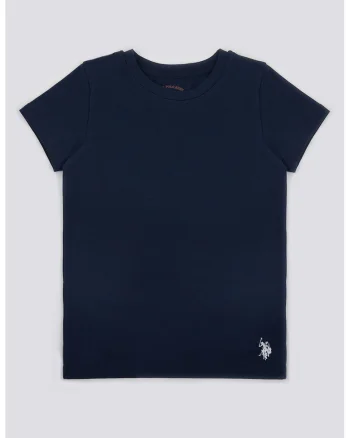 Tricou cu decolteu rotund, Bleumarin
