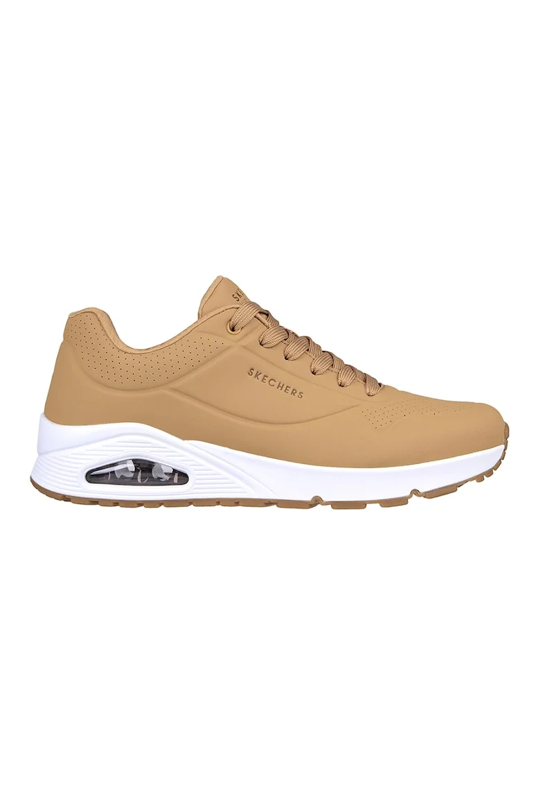 Pantofi sport de piele ecologica Uno Stand On Air, Maro