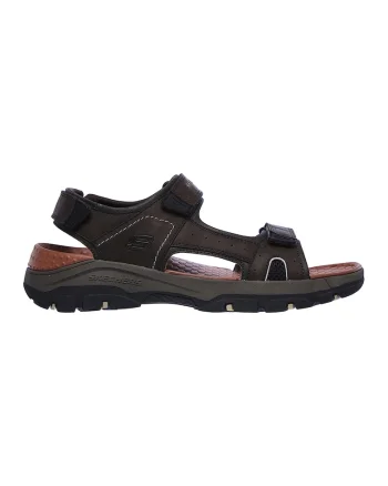 Sandale de piele ecologi cu velcro Tresmen - Hirano, Maro inchis