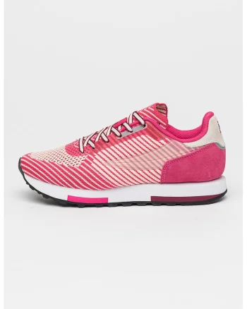 Pantofi sport cu insertii din piele intoarsa Retronique 22, Alb fildes/Roz zmeuriu