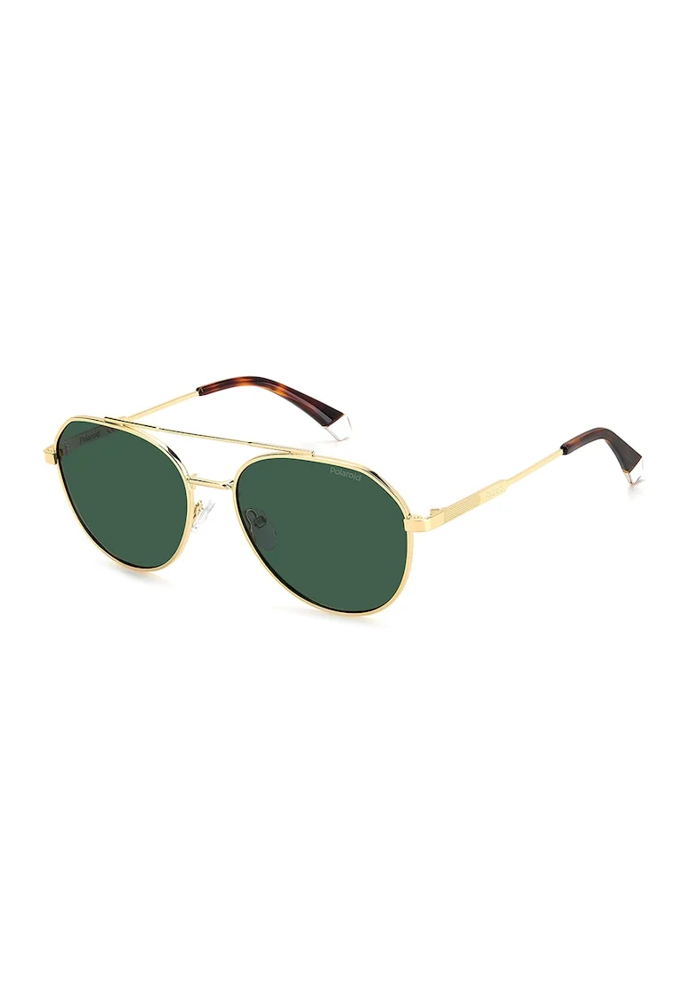 Ochelari de soare aviator polarizati, Auriu/Verde inchis