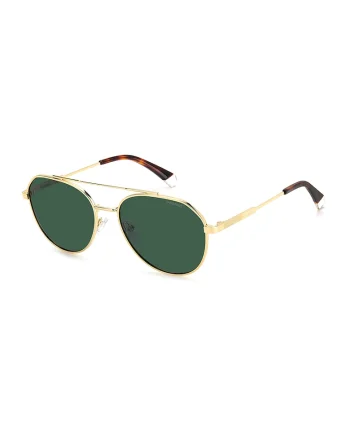 Ochelari de soare aviator polarizati, Auriu/Verde inchis