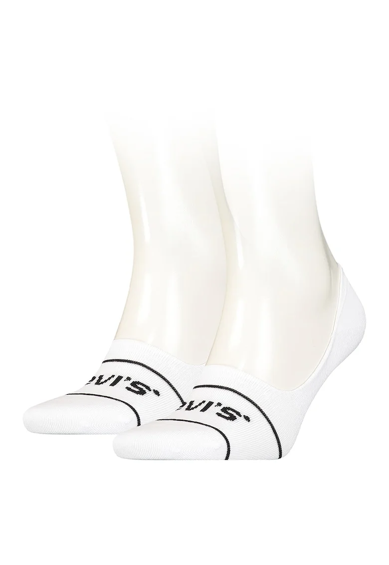 Set de sosete foarte scurte unisex - 2 perechi, Negru/Alb optic