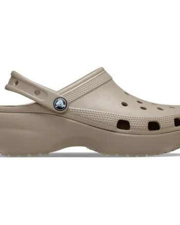 Saboți Crocs Women's Classic Platform Clog Bej - Taupe