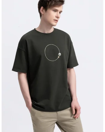 Tricou unisex cu maneci cazute, Gri inchis