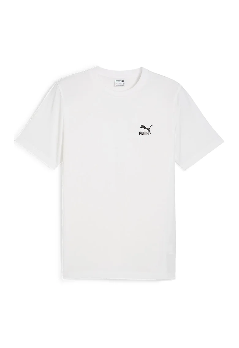 Tricou din bumbac cu decolteu la baza gatului Classics, Alb