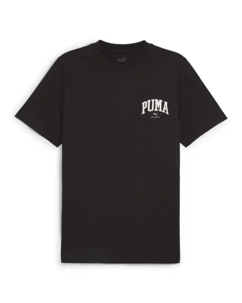 Tricou din bumbac cu logo pe piept Squad, Alb/Negru